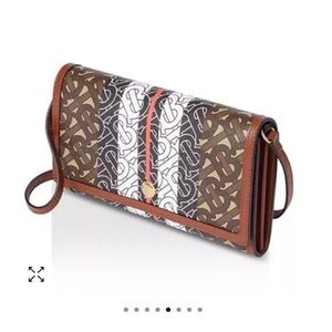 Burberry‎ Monogram Stripe E-Canvas Folding Wallet